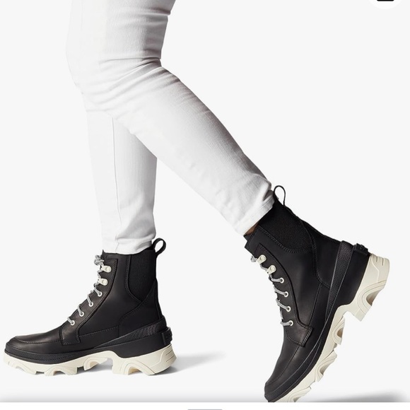 SOREL BREX BOOT LACE WP BLACK/White Size:8 - Picture 3 of 7